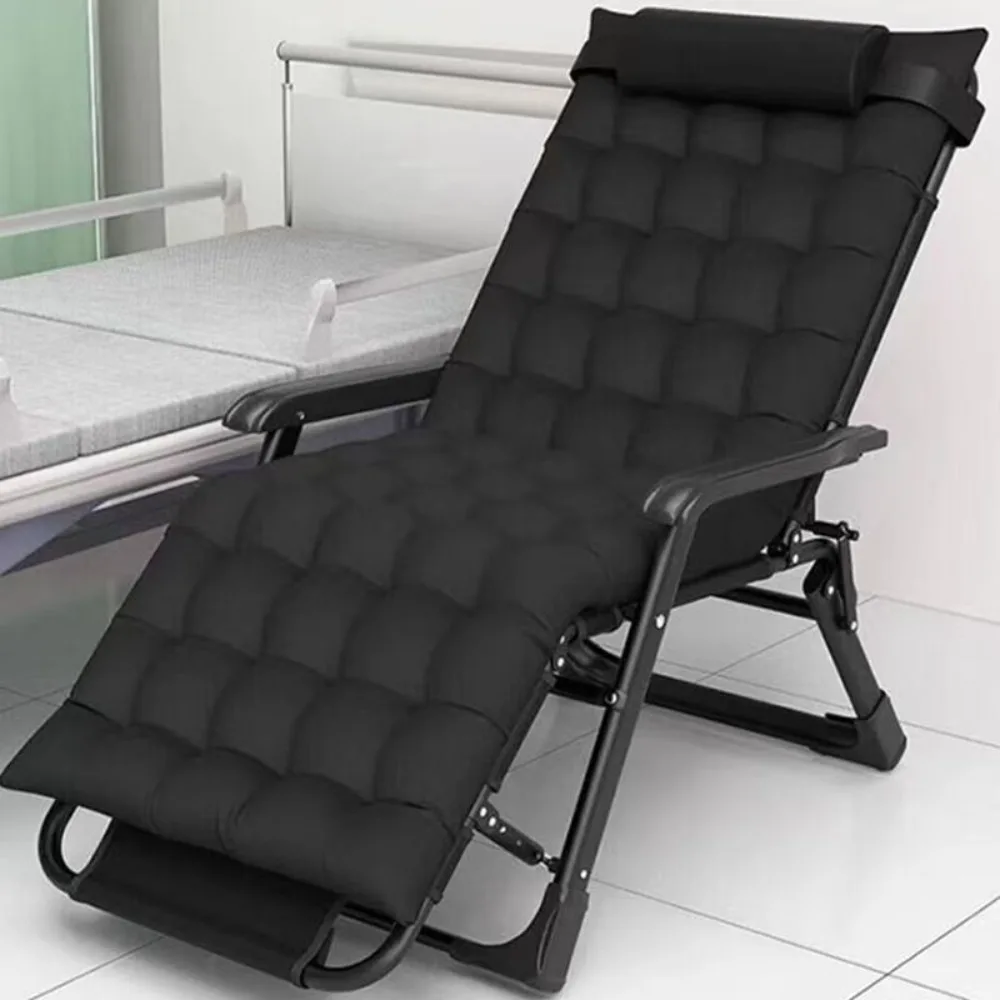 Folding chair office recliner folding lunch break nap bed home leisure lazy backrest portable balcony beach chair