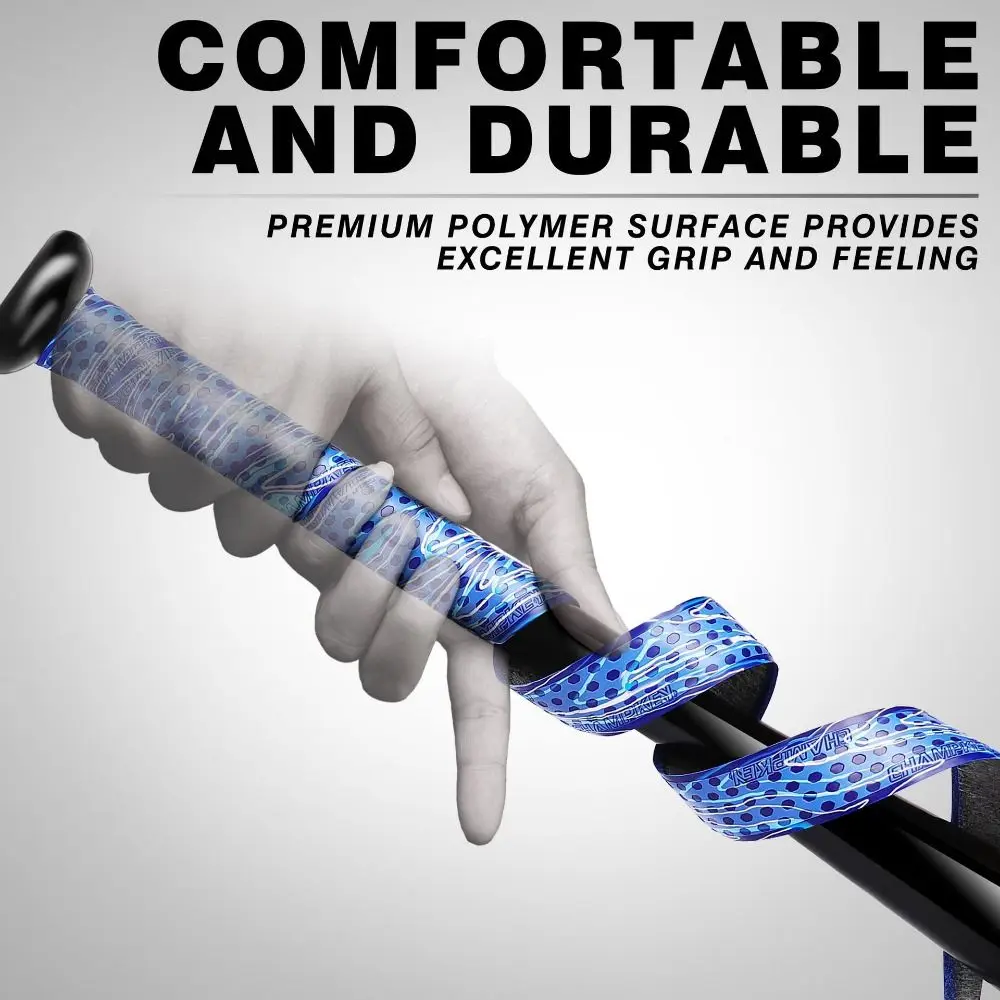 PU Stripes Bat Grip Tape Elasticity Wear Resistant Baseball Sweatband Tape Dry Feel 1m Tennis Racket Handle Grip Baseball
