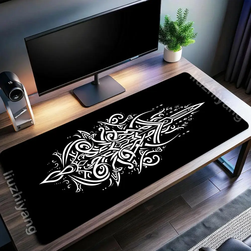 

Mysterious Totem Mouse Pad Large Computer Office Game Table Mat XXL Rubber Anti-slip Stitched Edges Keyboard Mats Long Desk Pads