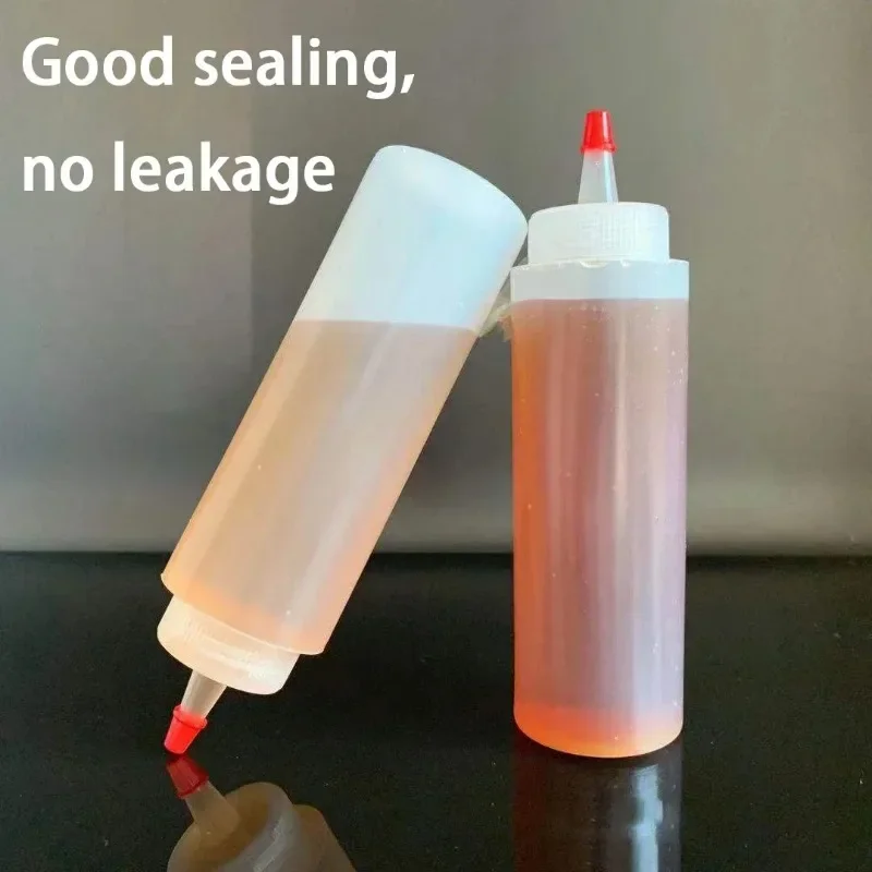 Bouteille à Presser en Plastique avec Échelle à Nez Éclatant, Anti-Fuite, pour diligence de Cuisine, 120/250/450ml