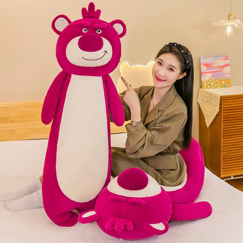 New Kawaii Disney Pixar Toy Story 3 Strawberry Bear Lotso Doll Stuffed Plush Toy Sofa Pillow Cute House Decoration Girl Gifts