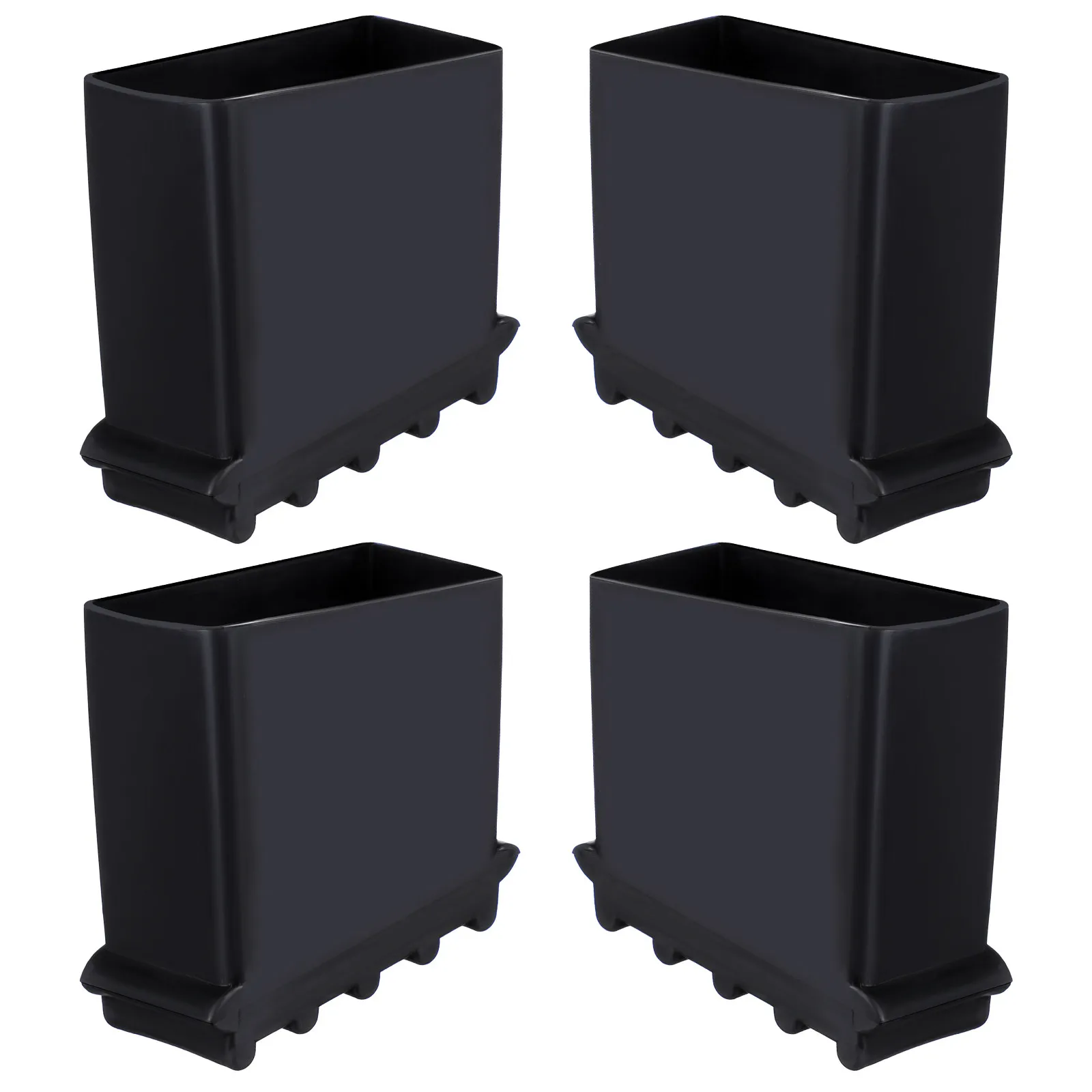 4Pcs Step Ladder Feet Cover Rubber Herringbone Non-Slip Ladder Legs Protective Pads Replacement Black Stair Foot Pads Cover