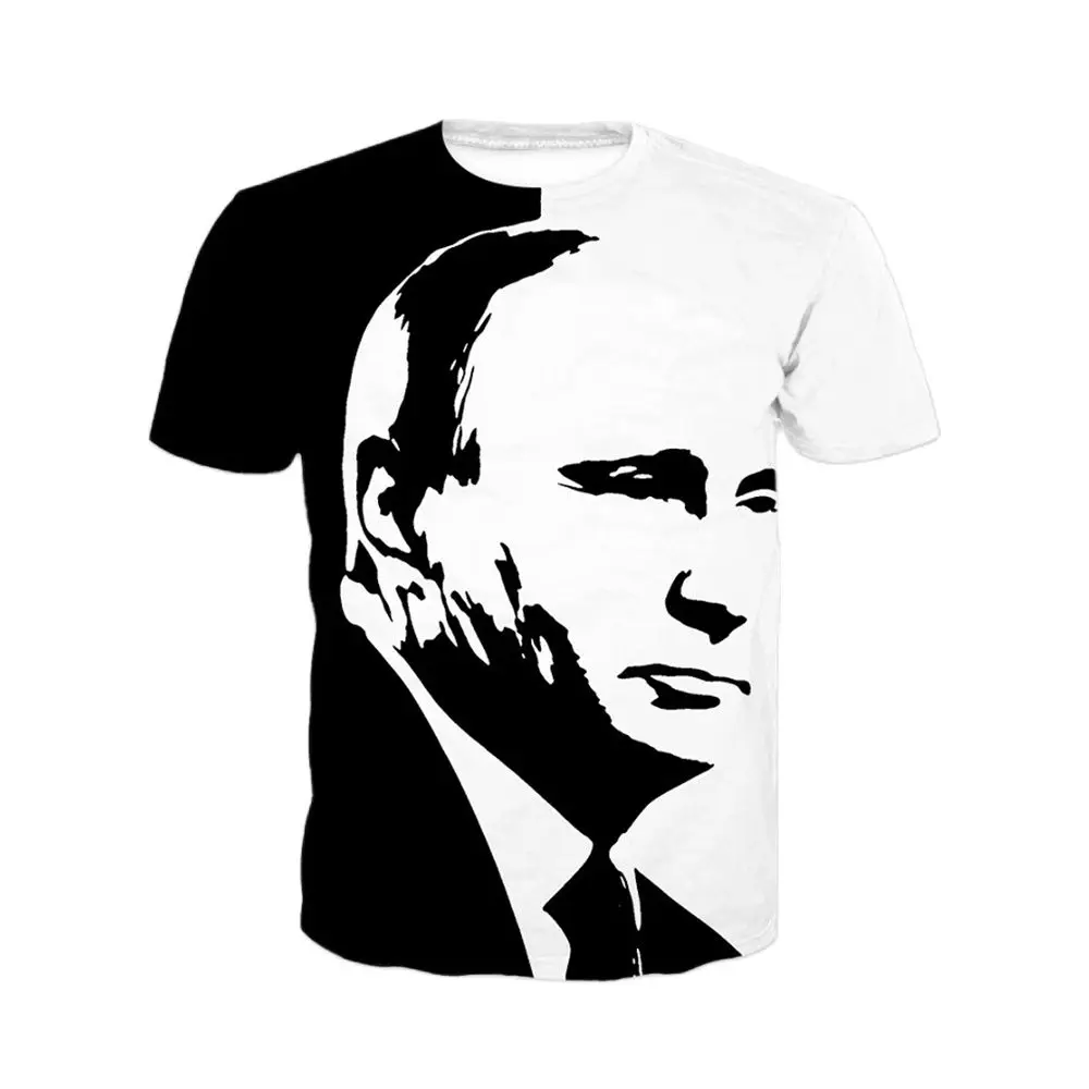 Men\'s T-shirt Russian Leader Putin The Great Printed T-shirt Summer O Neck Pullover Short-sleeved Shirt Oversized Men\'s Clothing