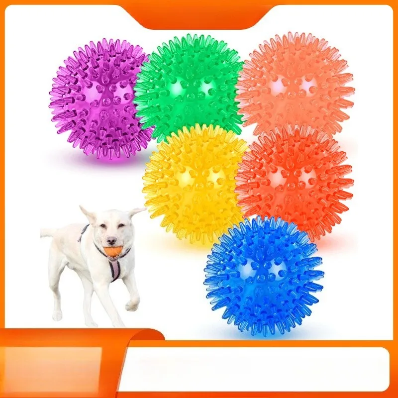 

Hot Selling Sound Piercing Dog Ball Bite Resistant Pet Toy TPR Elastic Interactive Dog Toy Ball