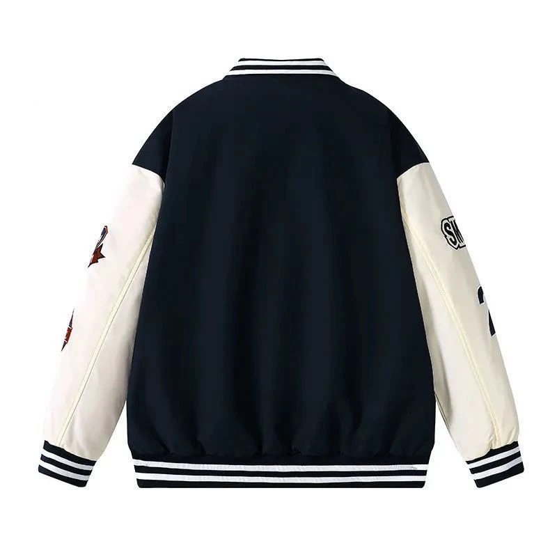 HOUZHOU Vintage Baseball Jacket Women Preppy Style Oversize Y2k Streetwear Harajuku College Varsity Jackets Korean Fashion Coats