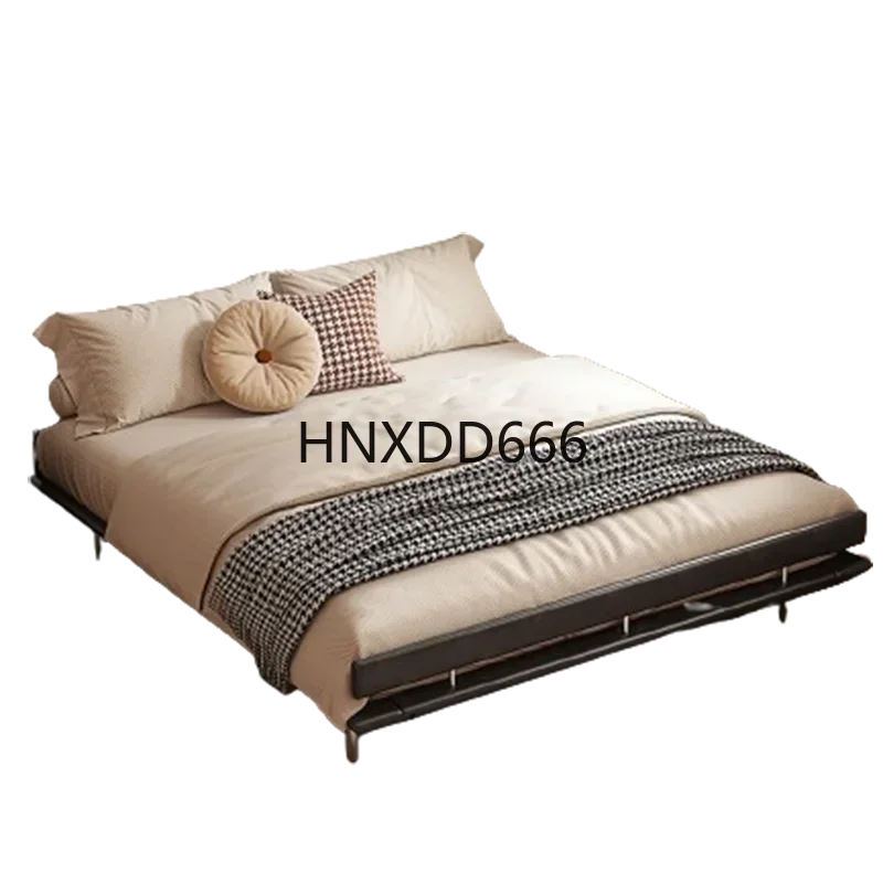 Cama doble de diseño Simple de madera, Cama doble italiana barata para dormir, suelo para el hogar, Cama Matrimonio moderna, muebles para dormitorio