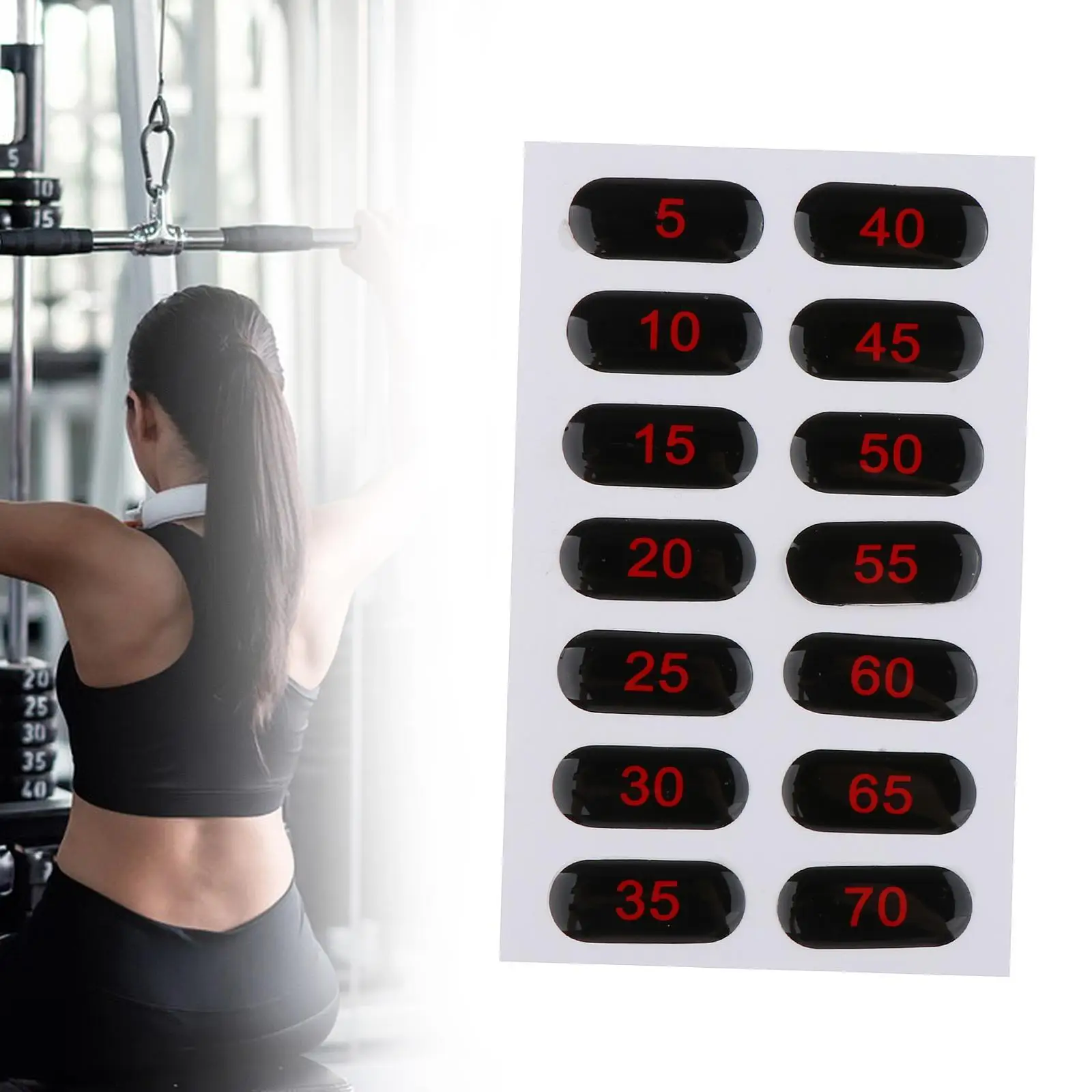 Weight Stack Labels, Weight Stickers, Weight Block Label Stickers, Weight Tags,