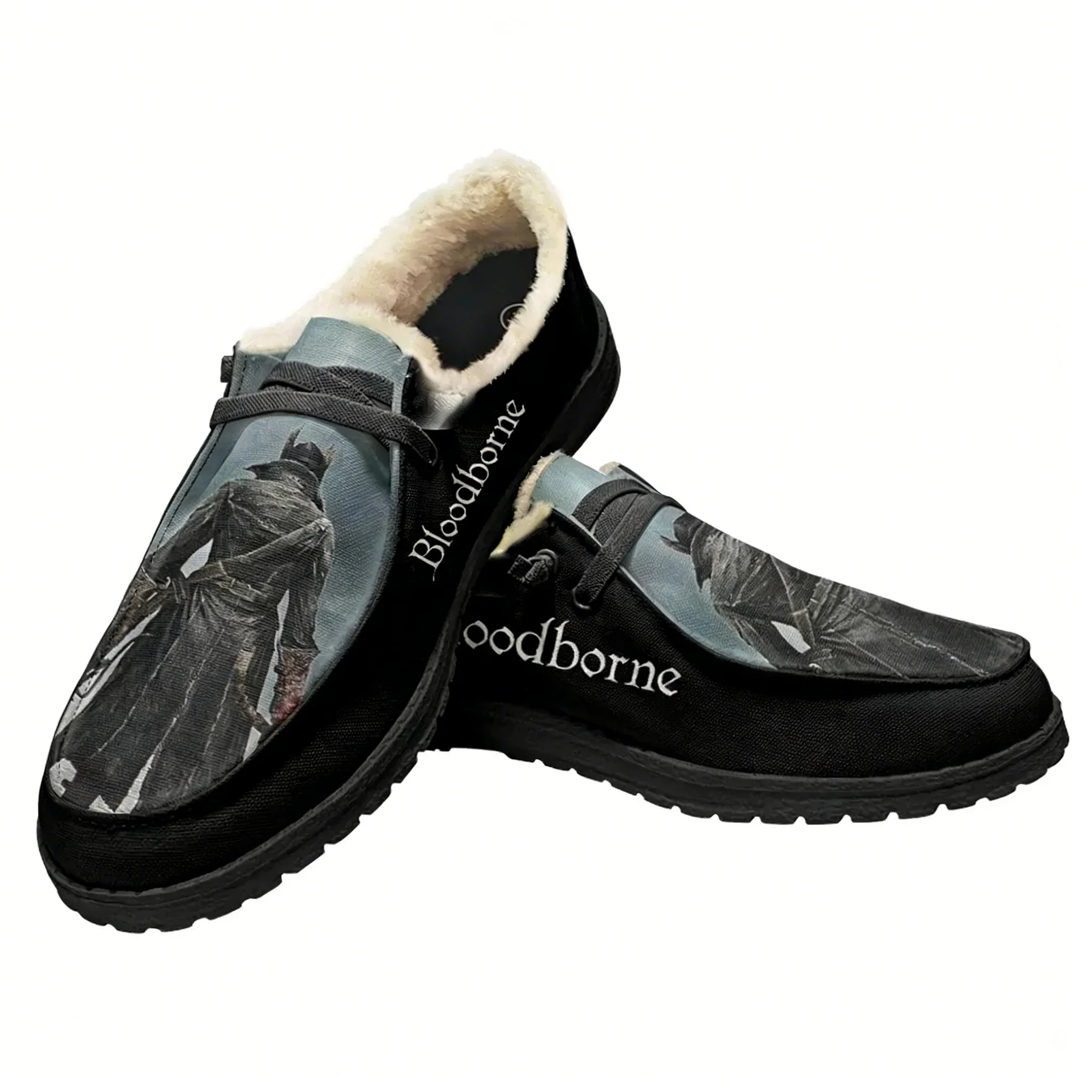 

Повседневная обувь Bloodborne, плюшевые туфли на плоской подошве для мужчин и женщин, дышащая повседневная легкая обувь для улицы, обувь для пар, изготовленная на заказ