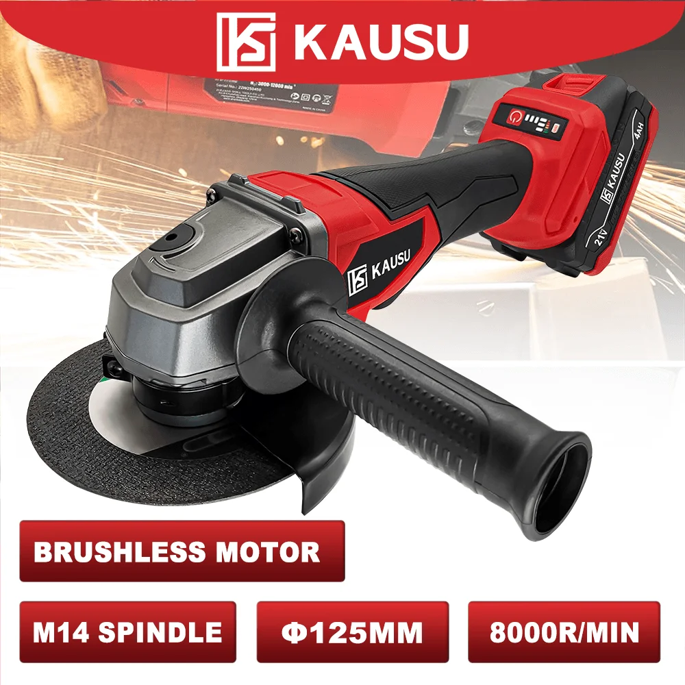 Rebarbadora Elétrica sem Escova Recarregável Velocidade Variável Metal Madeira Polimento Ferramentas Elétricas para Makita Bateria 18v 125 mm M14