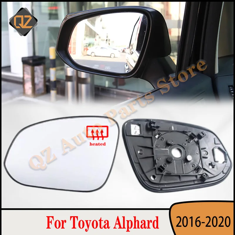 

For Toyota Alphard 2016 2017 2018 2019 2020 Car Rearview Mirror Lenses Exterior Side Reflective Glass Lens with Heating