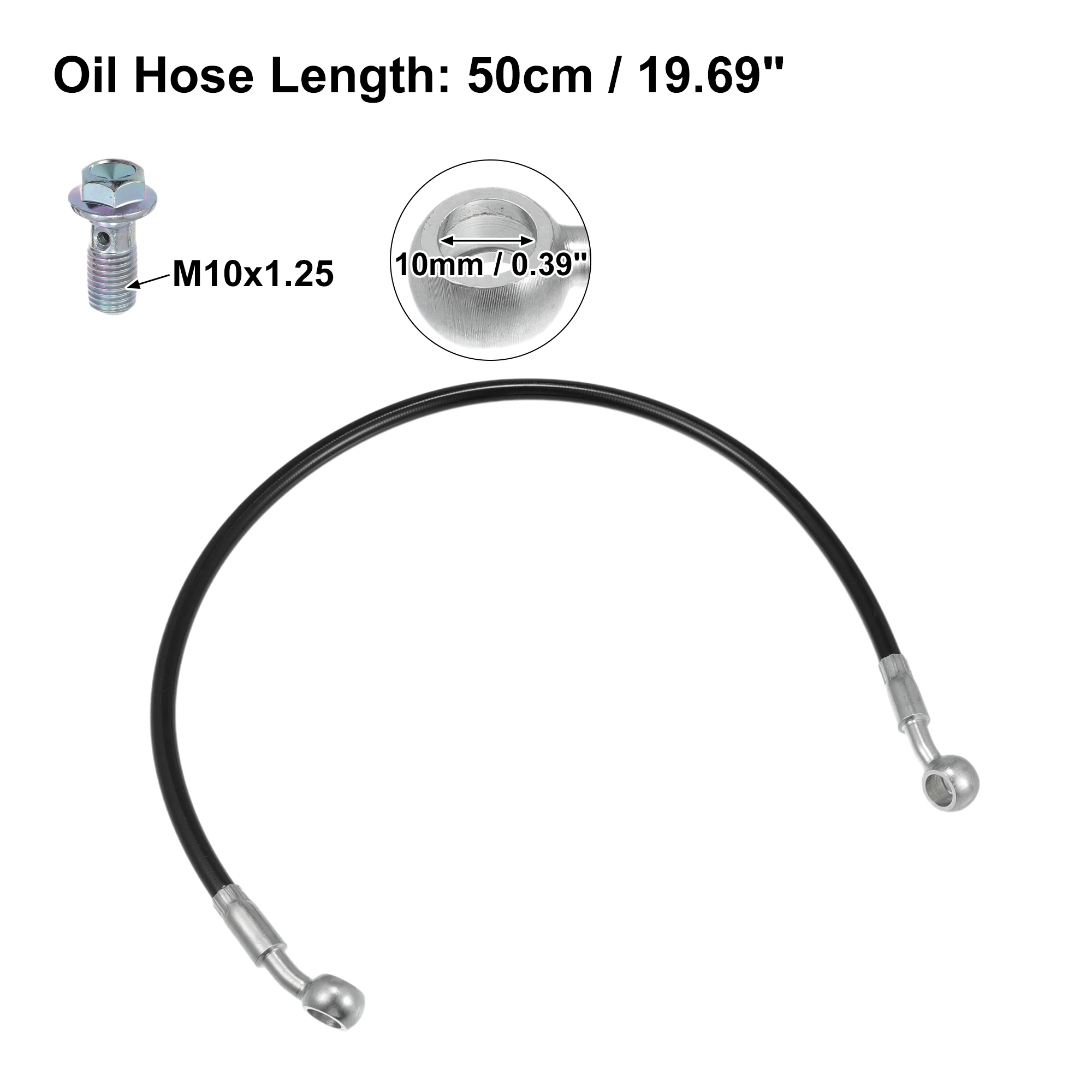 Motoforti 30/50/60/80/90/100/110/150/180/200/220 cm Bremsschlauch Motorrad hydraulische Bremsleitung Ölschlauch Rohr Fahrrad 1 Set