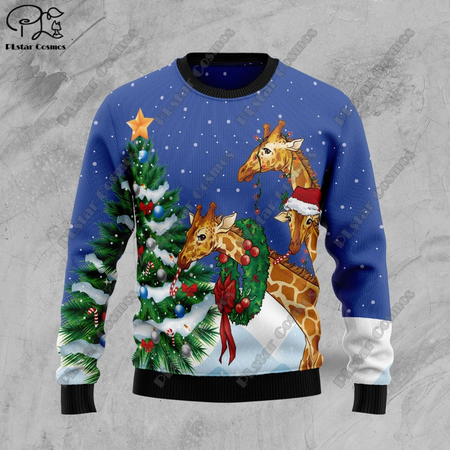 Nouveau 3D Imprimé Animal Personnalisé Série Mignon Motif De Noël en-ly Pull Rue Casual Hiver Sweat S-57