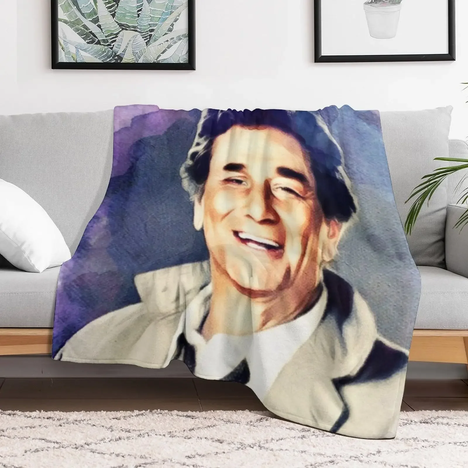 Peter Falk, Columbo Throw Blanket Soft Shaggy Blankets