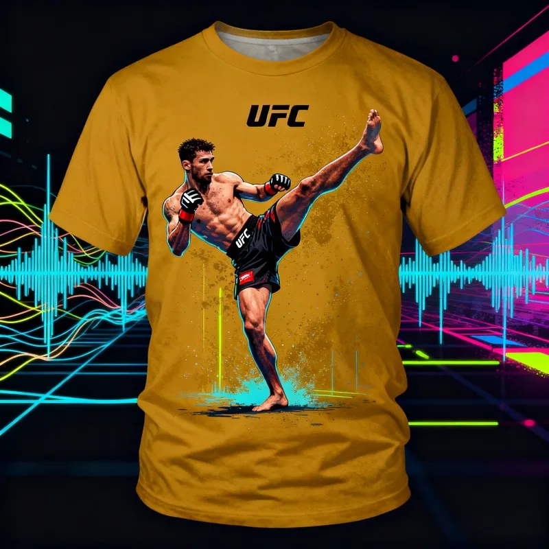 

MOTO-Boxing Match UFC Мужская и женская футболка для экстремальных видов спорта Быстросохнущая повседневная мода Спорт на открытом воздухе Топ с короткими рукавами