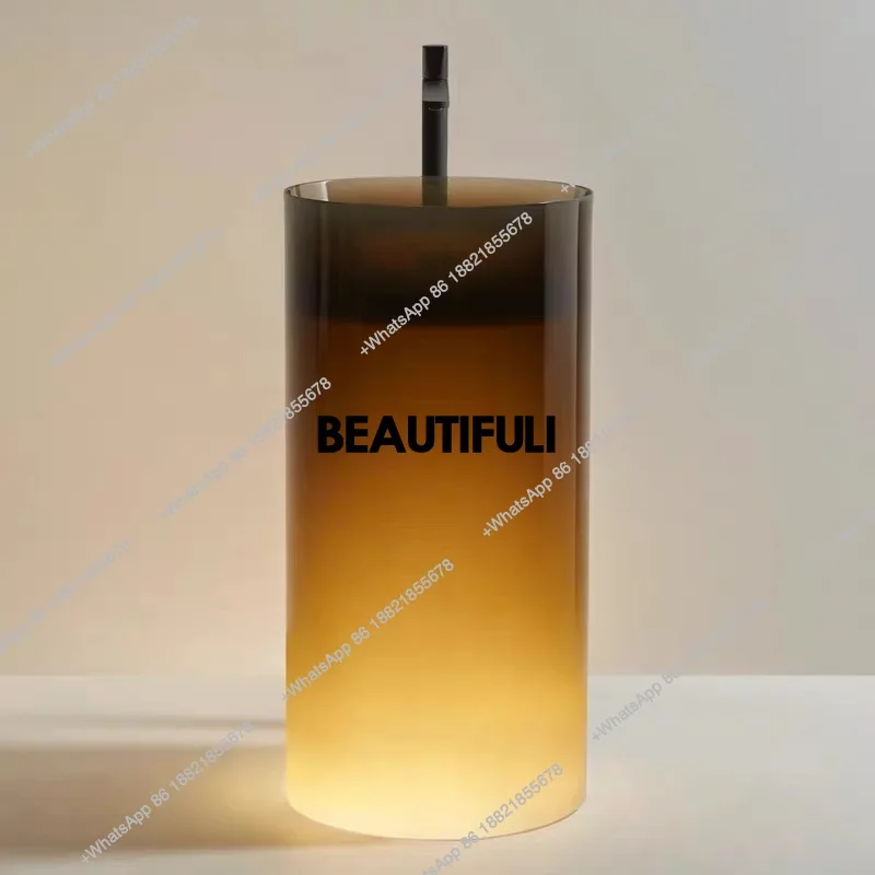 New arrival acrylic material, transparent resin color integrated floor standing circular column basin
