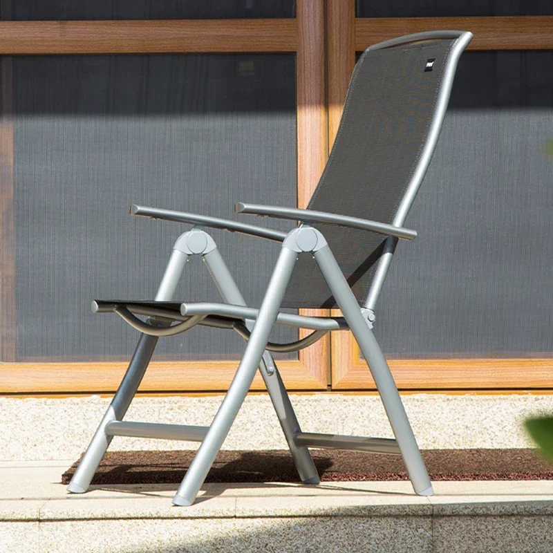 

Nordic Folding Beach Chair Recliner Outdoors Portable Office Balcony Beach Chair Home Tourist Aluminum Furniture Chaise FYBC