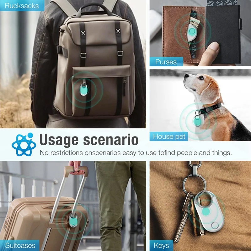 Smart Tag GPS Tracker For Airtag Long Distance Key Finder Pet Wallet Bike Anti-Lost Alarm Mini Locator Works