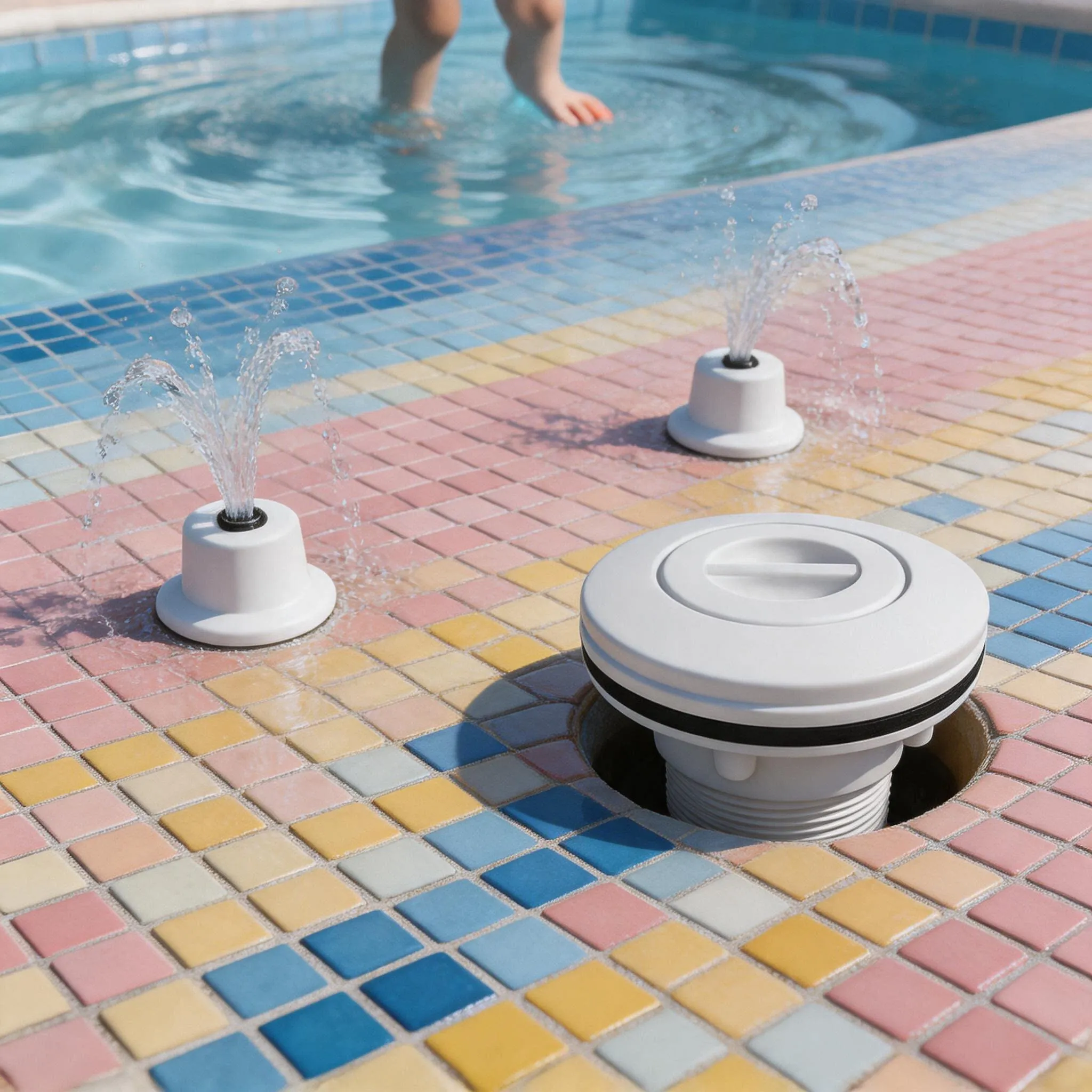 White ABS Plastic Sealing Cap Suction Cup Outlet Vacuum Fitting For Swimming Pool SPA Water Treatment Equipment Accessories