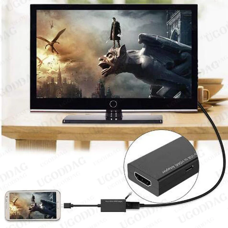 كابل محول MHL متوافق مع Micro USB إلى HDMI 1080P HDTV لأجهزة Android Samsung Galaxy Note 4 Note Edge S2 HTC