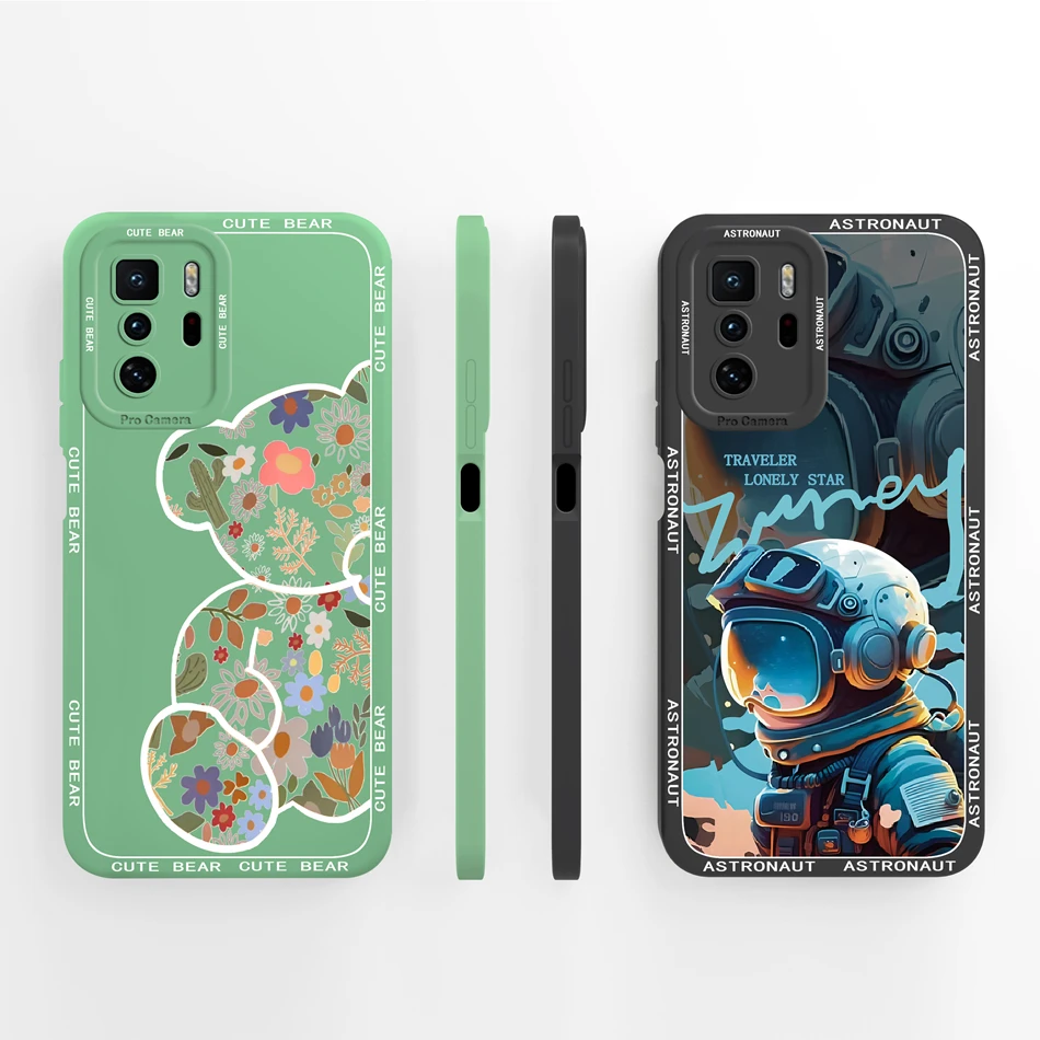 Case For Poco X3 GT Couple Panda Phone Back Cover For Xiaomi Poco X 3 GT X3GT Model 21061110AG Soft Liquid Silicone Funda Bumper