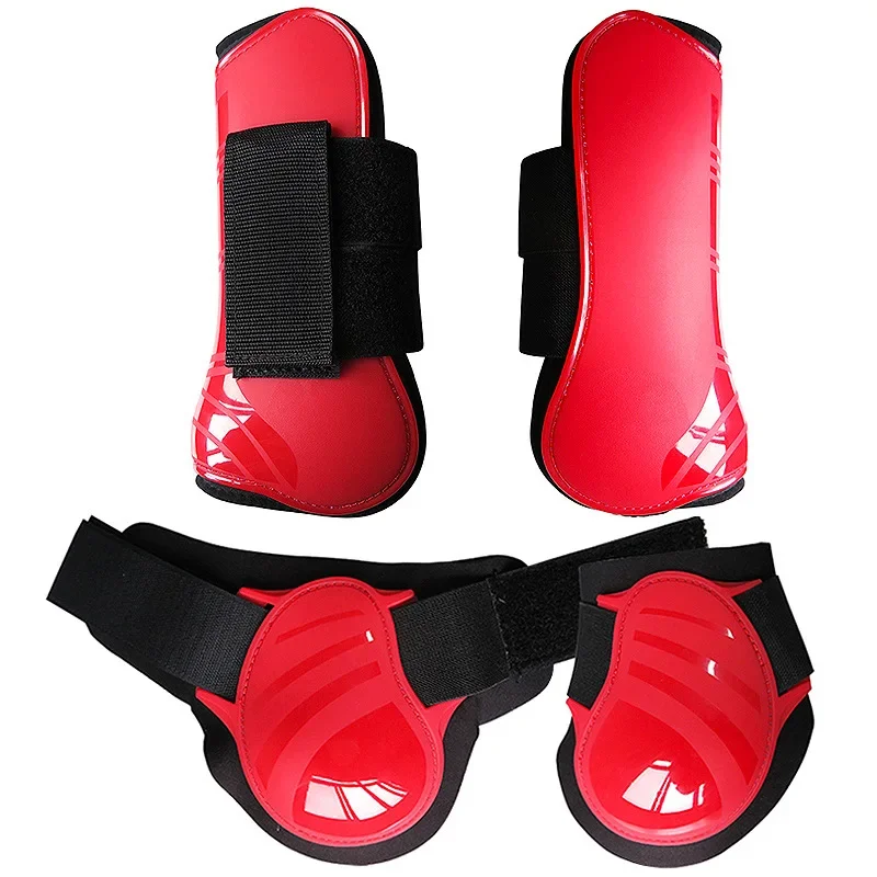 2Pair Horse Tendon and Fetlock Boots Equestrian Sports Jumping Front Hind Leg Protection Boots