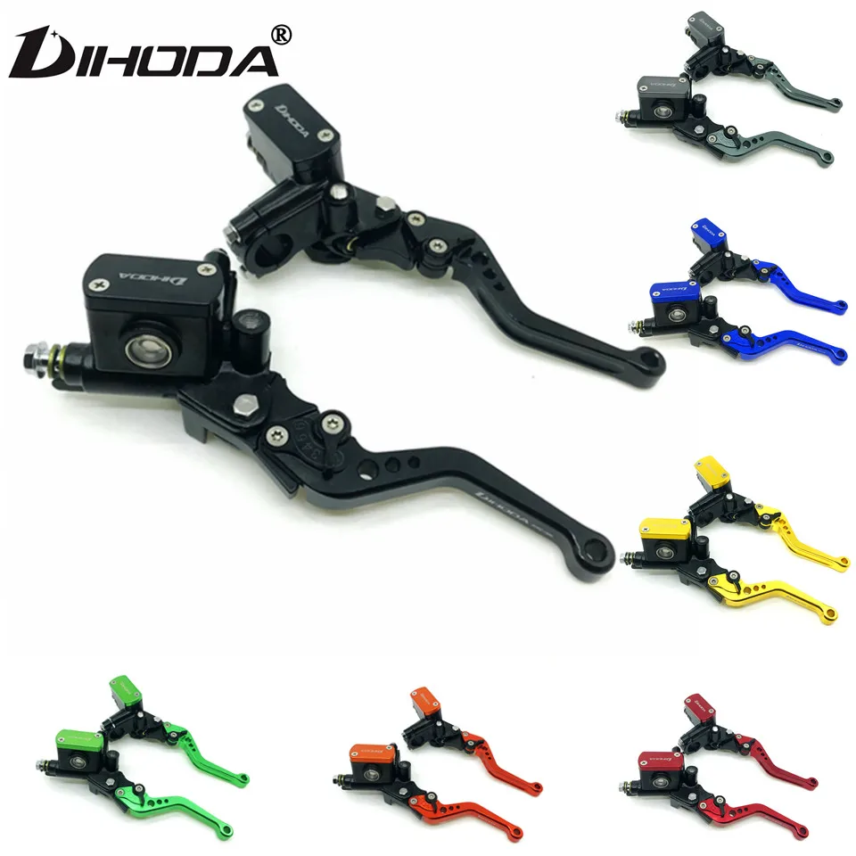 DIHODA Universal 14mm piston motorcycle master cylinder lever brake hydraulic clutch pump for honda Yamaha Kawasaki Suzuki