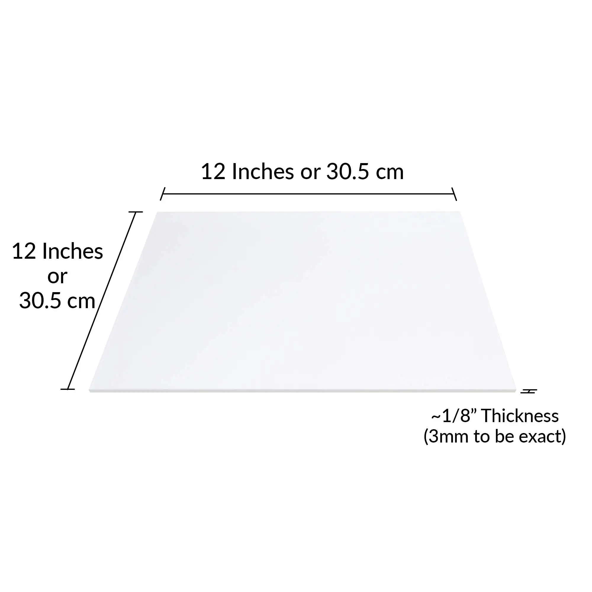 Acrylic Sheet Clear Cast Plexiglass 12” X 12” Square Panel 1/8” Thick   Plexi Glass Board for Signs, DIY Display Projects Craft