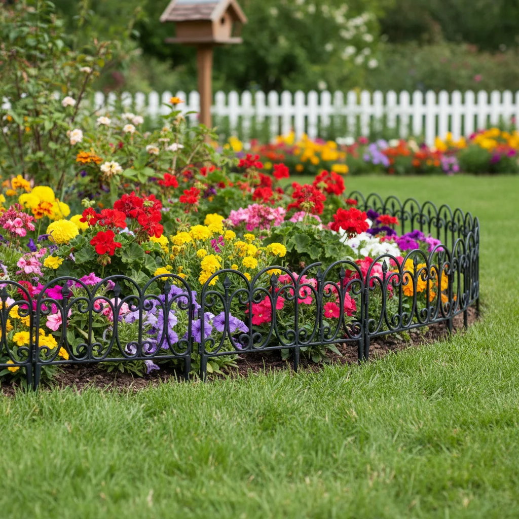 5Pcs Removable Plastic Fence Garden Border For Yard Lawn Decoration Lightweight Build