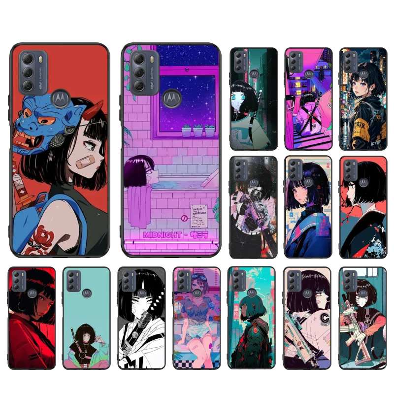 Vinne Anime Girl Phone Case ForMoto Edge 50 40 Pro Edge 40 30 Ultra Neo Fusion G Power G Stylus G Play E32 E20 E40