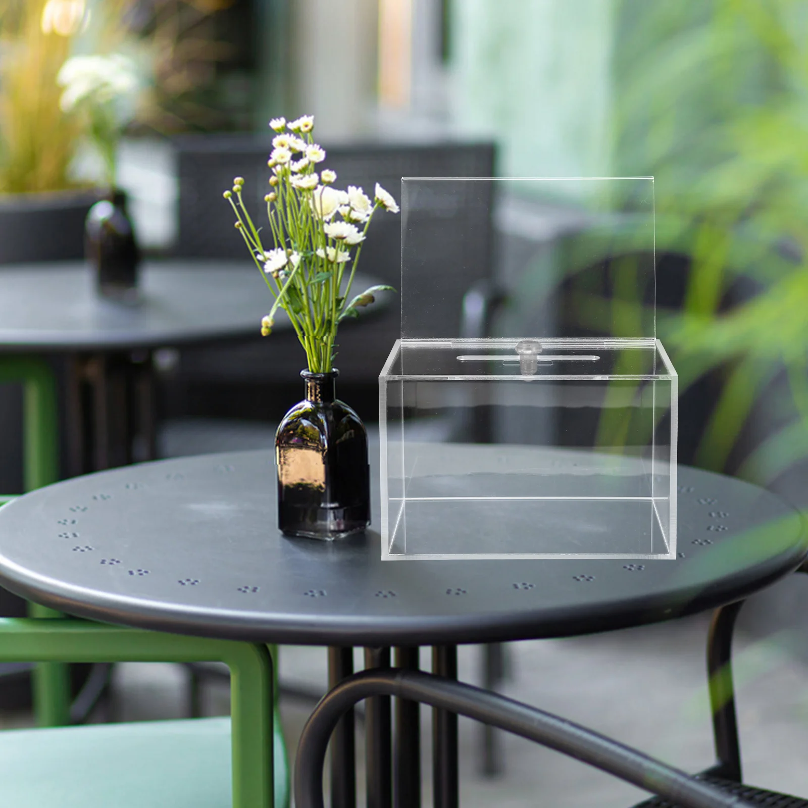 

Acrylic Ballot Box Lockable Clear Suggestion Box for Voting Elections Schools Government Community Feedback Collection