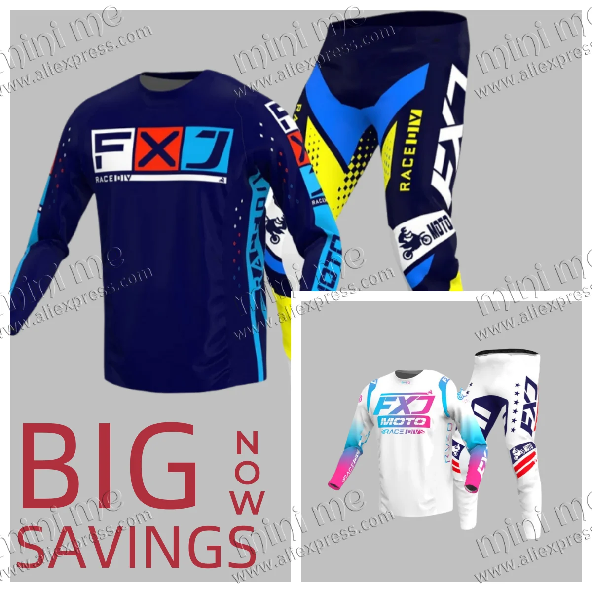 

Summer New 2025 FXJ Enduro Off-road Motorcycle Gear Set Mx Jersey Pants White Motorcycle Suit Mtb Racing Suit Off-road Equipment