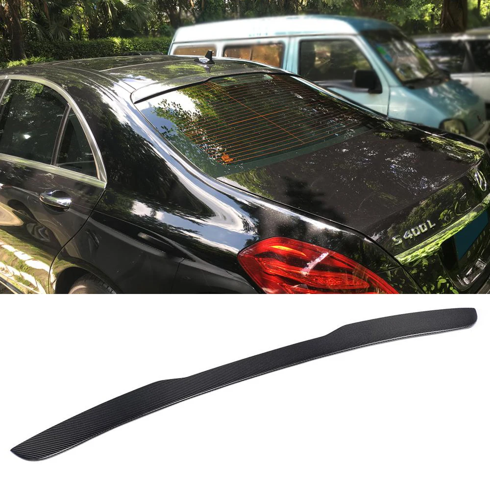 Carbon Fiber / FRP Rear Roof Spoiler Lip Windshield Window Wing for Mercedes-Benz S Class W222 S400 S63 S65 AMG 2014 2015 2016