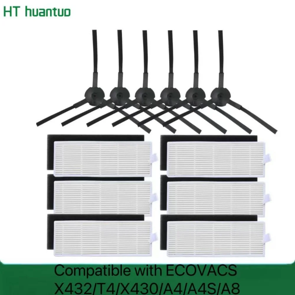 Compatible with Ecovacs ilife X432 T4 X430 A4 A4S A8 filter edge brush package