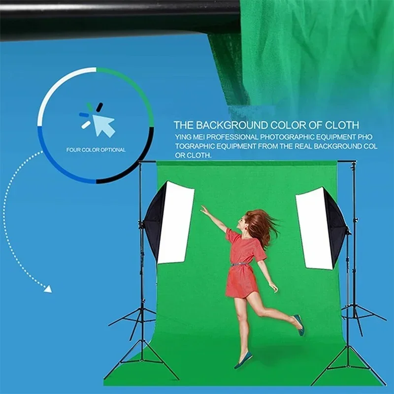 LATAR BELAKANG Fotografi Warna Solid Kain Lipat Foto Chromakey Non-woven Latar Belakang Hijau Layar Hijau Merah untuk Studio Video