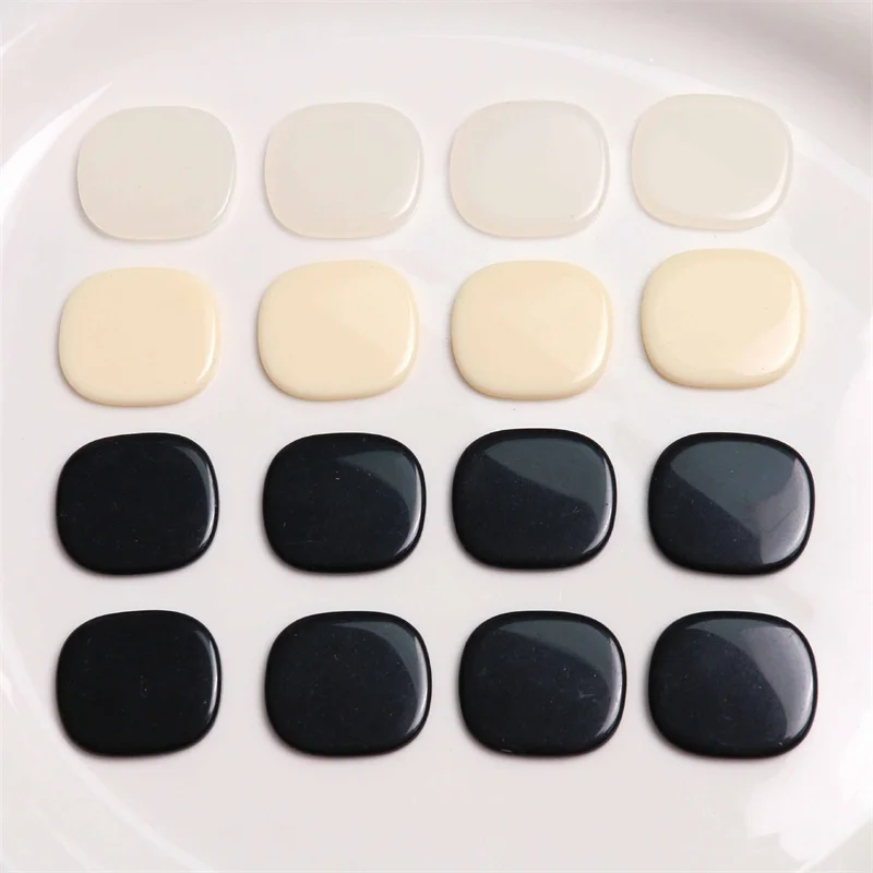 New style 100pcs/lot color print geometry square shape resin cabochon beads diy jewelry garment/hair accessory