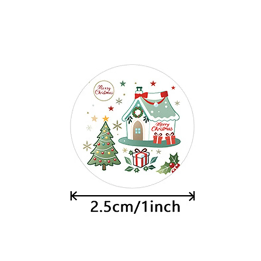 100-500pcs Merry Christmas Stickers Christmas Theme Seal Labels Stickers For DIY Gift Baking Package Envelope Stationery Decor