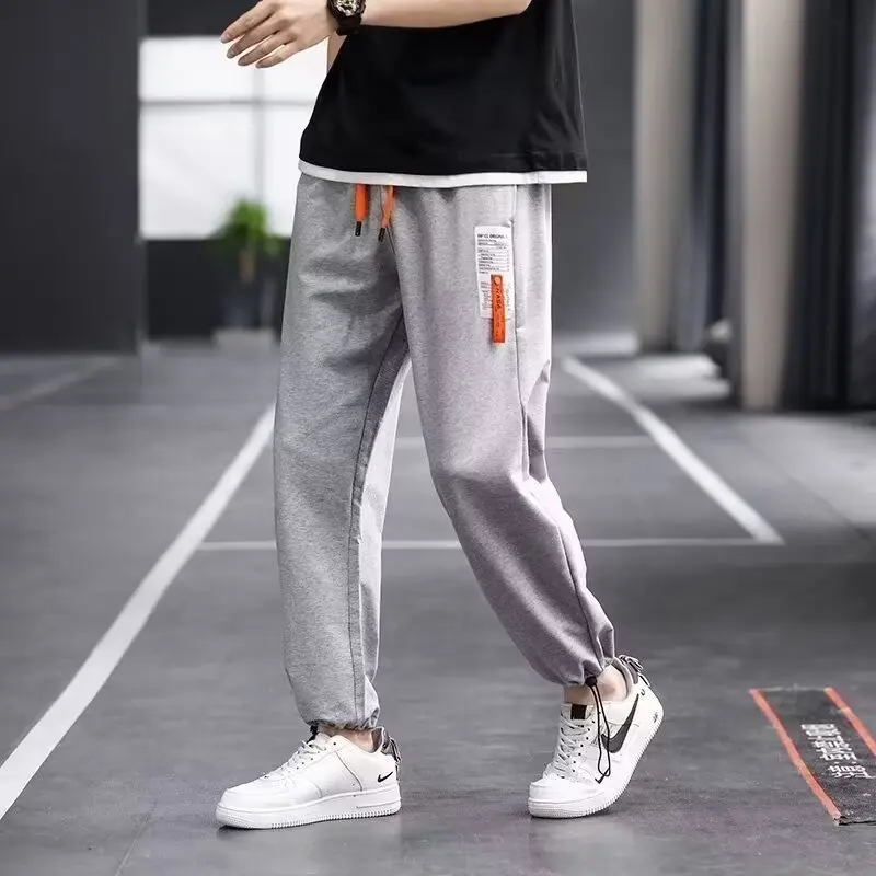 2024 Men's Sweatpants korean students Men Running Jogger Sports Gym Trousers Fashion Long Sports Leisure Sweatpant Men trousers