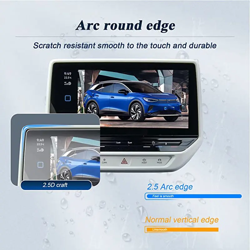 10 inch Car GPS Navigation Protective Film for Volkswagne ID.4 2021 2022 LCD center screen Tempered glass protective film