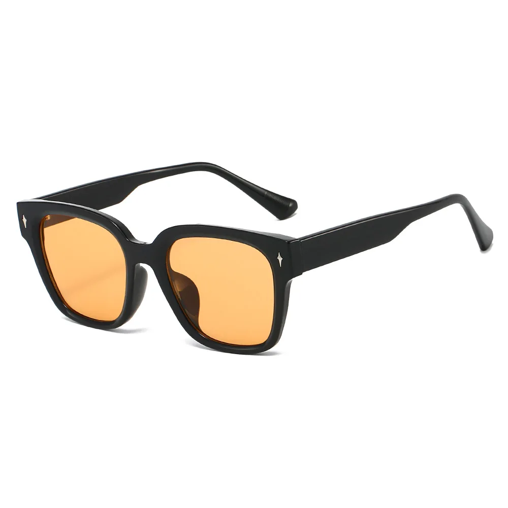 2025 جودة المعادن الأساسية مربع النظارات الشمسية النساء الكورية العلامة التجارية مصمم Tr90 أزياء للجنسين الرجال النظارات #4