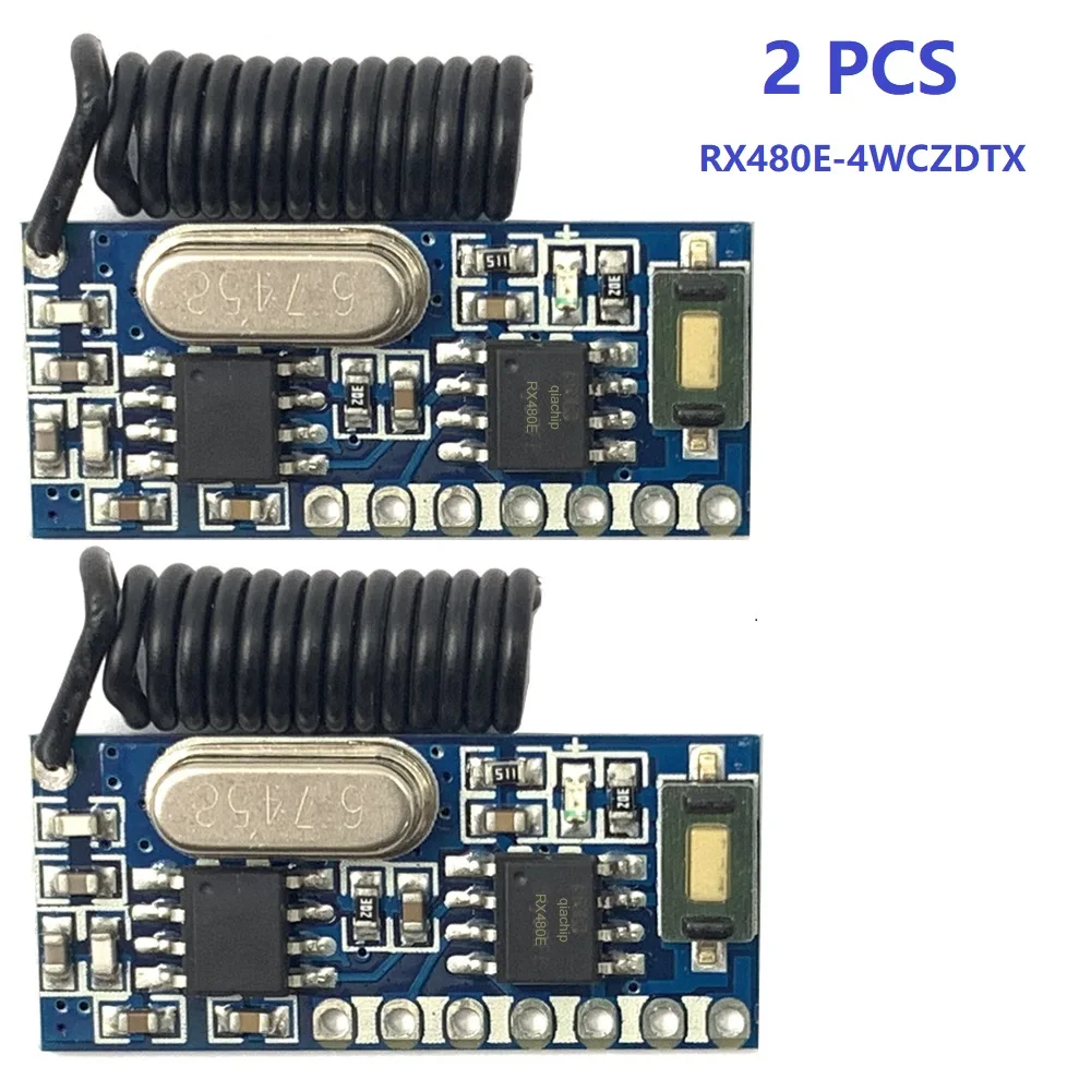 433 mhz RF 수신기 학습 코드 디코더 모듈 433 Mhz 무선 4 채널 출력 Diy 원격 제어 핀없이 1527 인코딩