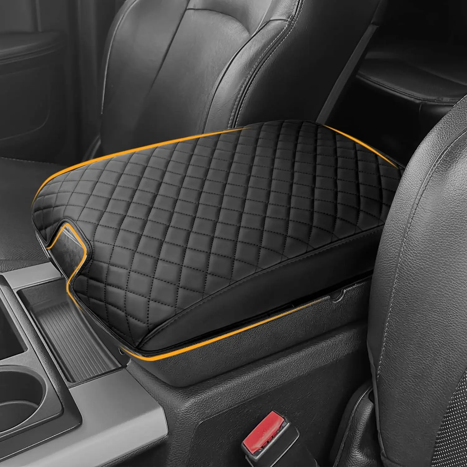 

Center Console Cover Pad For Dodge RAM 13-2025 Classic Model(Only For Jump Seat Console)Leather Material Interior Armrest Cover