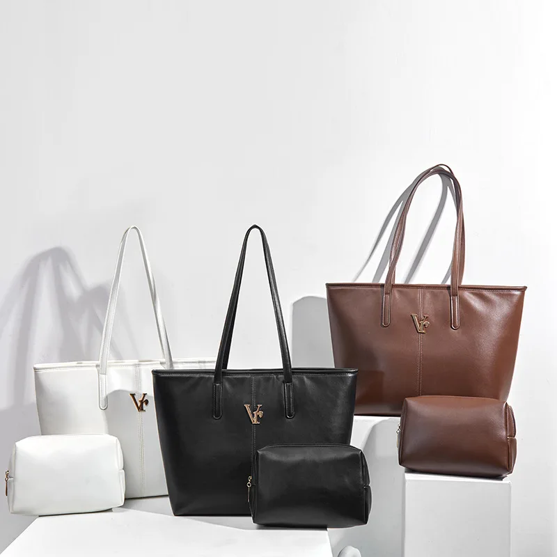 

Large-capacity fashionable two-piece bag - tote bag, fitness bag, classic commuting retro style shoulder bag