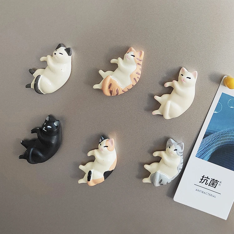 

Cute Resin Cat Refrigerator Sticker, Decorative Accessories