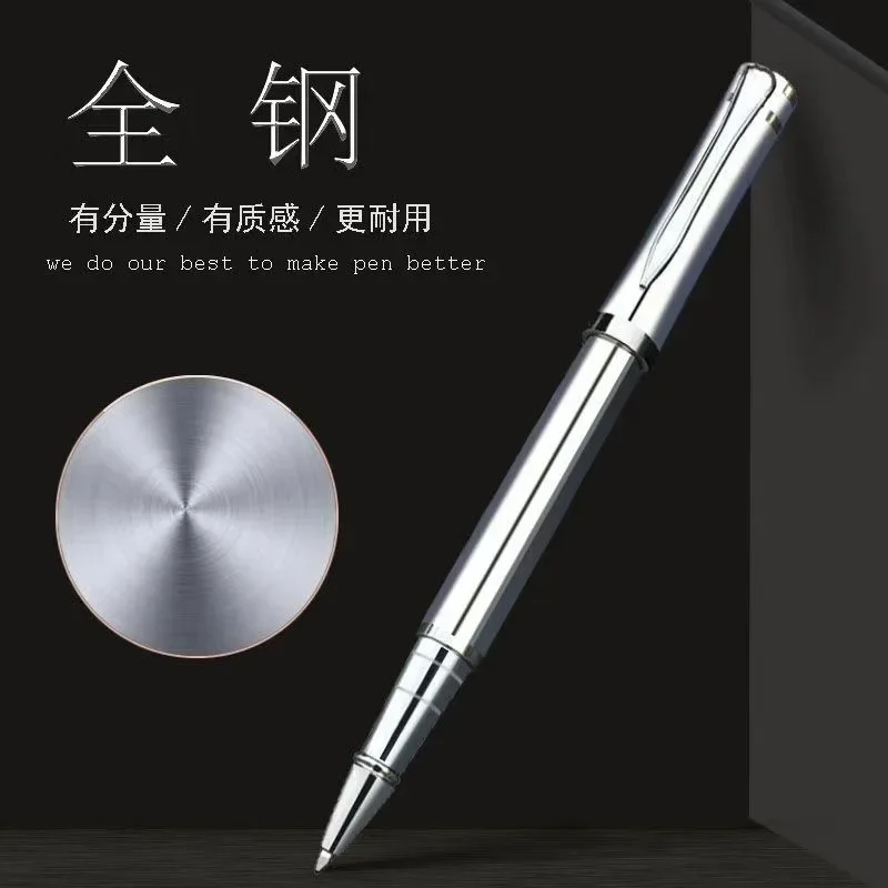 

2PCS Black Business Office Writing Metal Signature Pen Adult Practice Writing Gift Ink Bag Pen