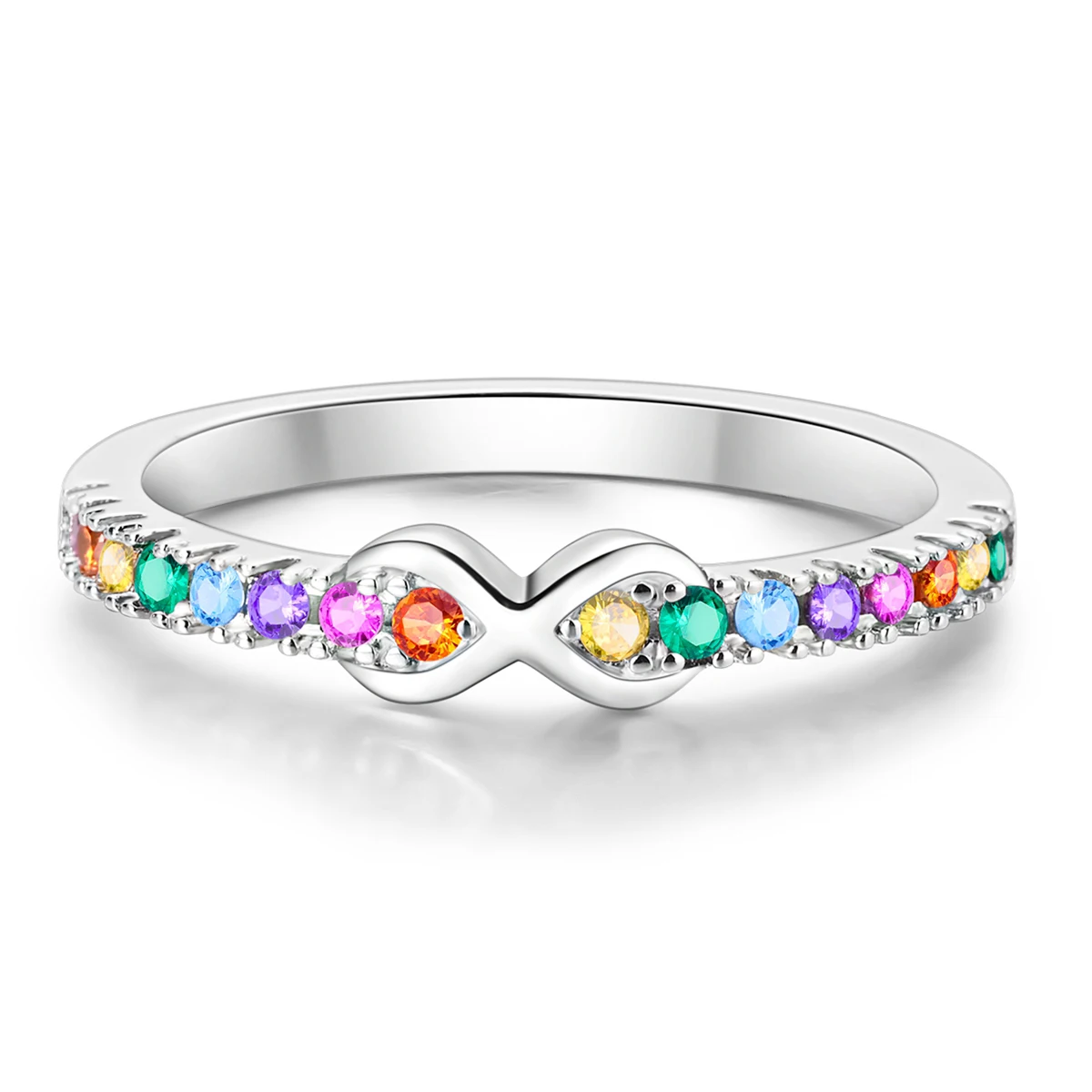 Women's 925 Sterling Silver Firefly Moon Wedding Anniversary Ring