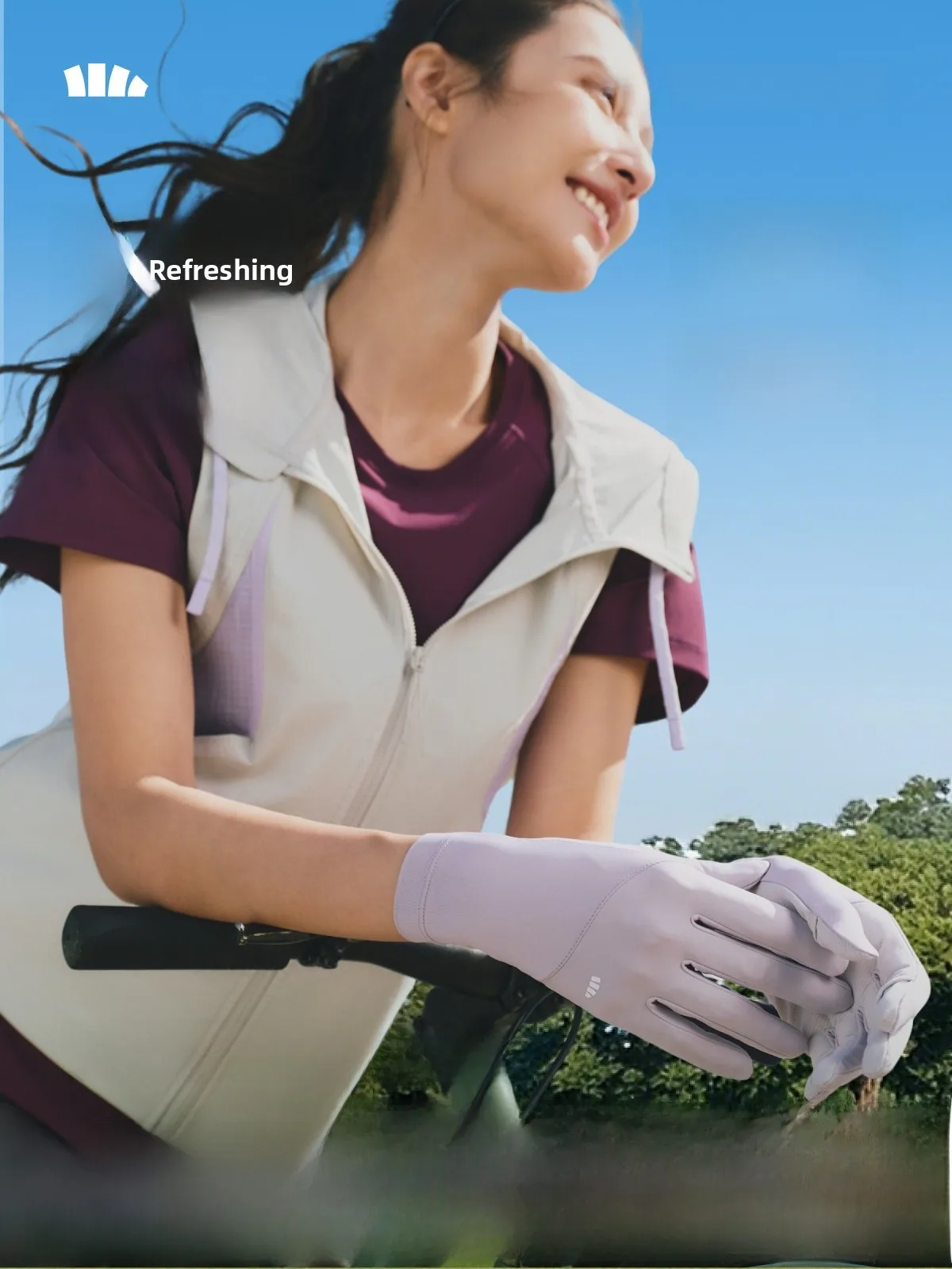 

Женские легкие перчатки Bananain для защиты от солнца, дышащие, ветрозащитные, нескользящие, для вождения и езды на велосипеде.