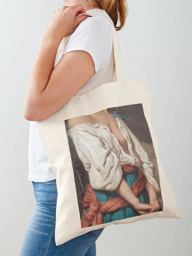 Ung kvinna i landskap by Charles Zacharie Landelle - Cropped Tote Bag Shopping bags great bag Canvas Tote Bag