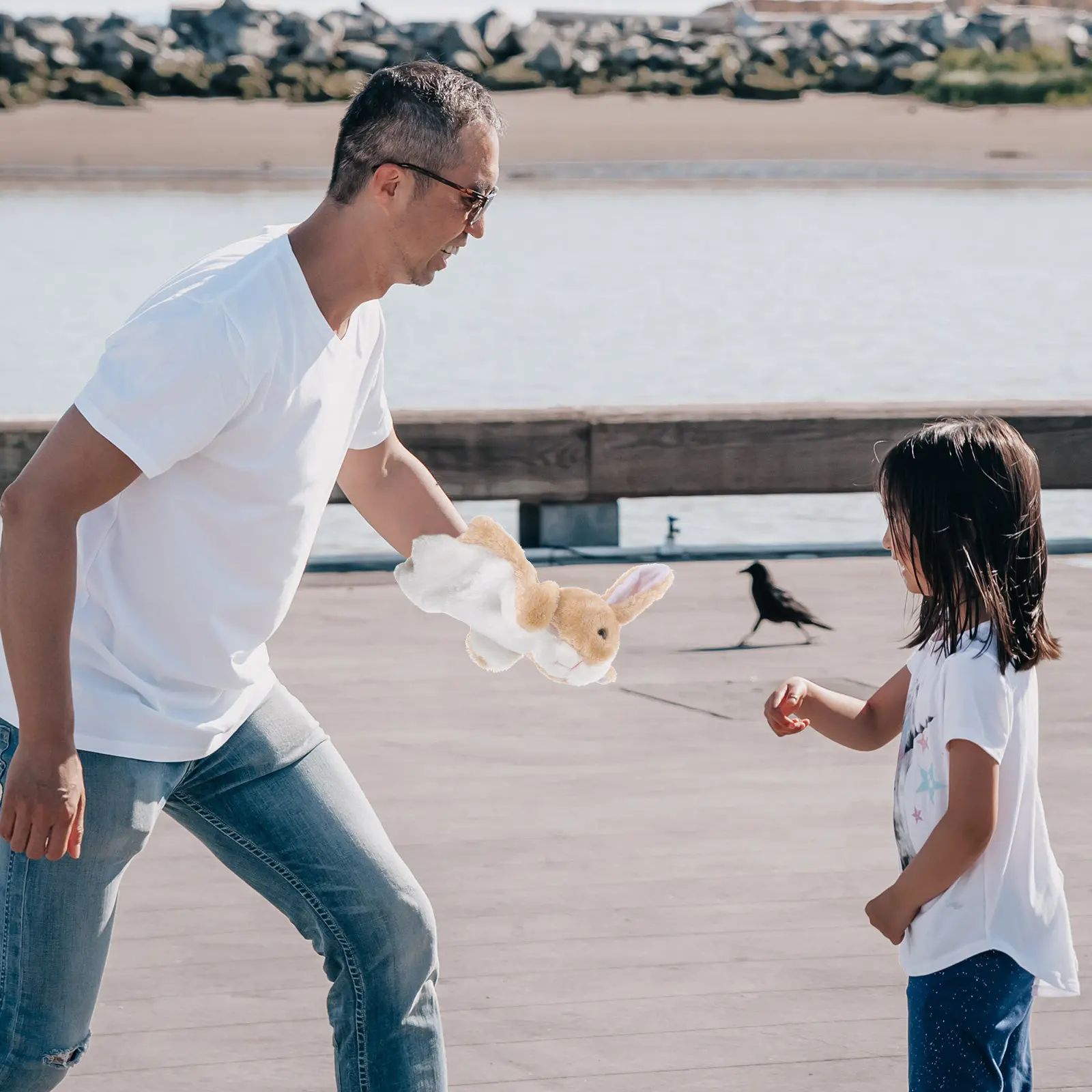 

2 шт. мягкие плюшевые куклы-зайчики для детей, интерактивные куклы для рассказывания историй и развития воображения