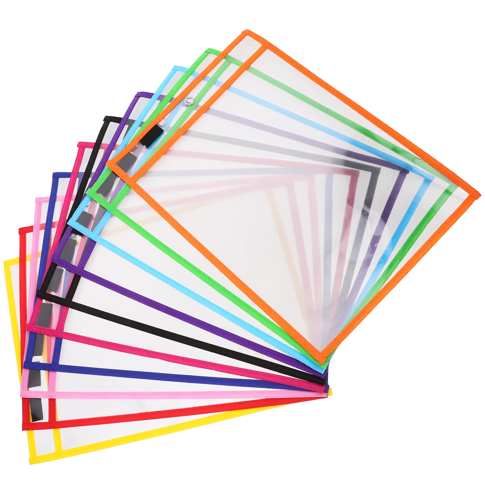

30pcs Dry Erase Pocket Sleeves Clear PVC Reusable Write Wipe Office Supplies Waterproof Marker Holder File Folder