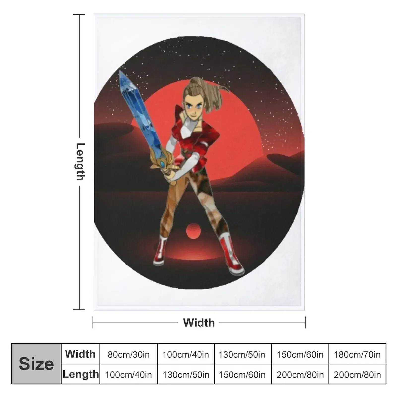 Adora Final She-Ra Fanart Merch Princess Throw Blanket Cute Plaid Soft Big Blankets